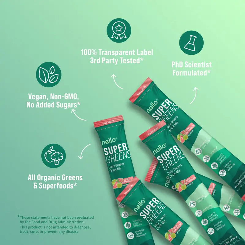 Nello Supergreens: Premium Superfood Drinks Mix