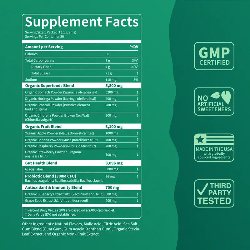 Nello Supergreens: Premium Superfood Drinks Mix